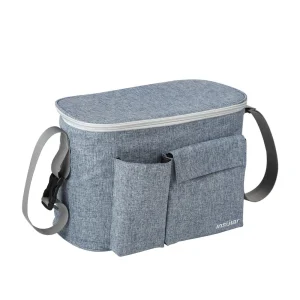 Sac isotherme poussette bébé organizer rangement bouteilles portage sécuritaire design denim blue Sac isotherme poussette bébé organizer rangement bouteilles portage sécuritaire design denim blue