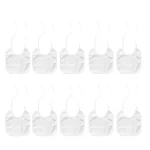 Ensemble de bavoirs pour bébé 10 pièces coton blanc style minimaliste 13 ans usage quotidienne protection vêtements
