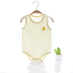 Onesie bébé fille sans manches logo SWEET orange coton doux 03 mois vêtement nouveauné confortable