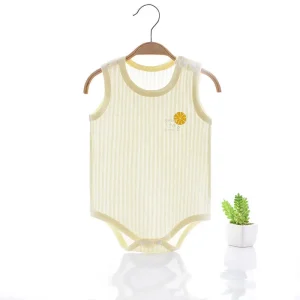 Onesie bébé fille sans manches logo SWEET orange coton doux 03 mois vêtement nouveauné confortable