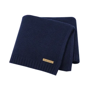 Couverture bébé nouveauné tricotée double usage douce et sécurisée 100×80 cm tapis de jeu en coton