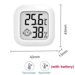 Thermomètre hygromètre numérique LCD pour bébé chambre maison surveillance température humidité design moderne compact batterie incluse blanc pour enfant sécurité confort