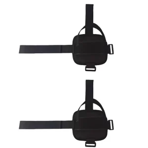 Poche portebandeau portable pour transport d&rsquo;objets personnels Nylon durable Design minimaliste Fixation ajustable Noir Accessoire pratique pour randonnée ou quotidien