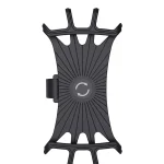 Support téléphone portable universel poussette bébé rotatif 360° silicone élastique noir accessoire de voyage