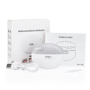 Machine électrique multifonctionnelle pour ongles bébé adulte manucure pédicure portable design moderne blanc