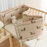 Clôture de berceau bébé en coton Protection lit bébé anticollision Gardecorps épais Parechocs doux Décoration chambre bébé Usage quotidien Sécurité optimale
