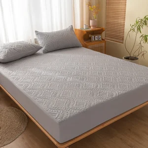 Housse matelas matelassée imperméable coton fibre antibactérienne TPU lit bébéantiacariensantitirageperméable à l&rsquo;airsécuritéconfortsantéstandard classe A