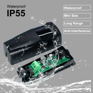 Capteur de sécurité infrarouge étanche pour porte automatique IP55 portée 15m antiinterférence extérieur intérieur garage coulissant balançoire poussettes bébé Capteur de sécurité infrarouge étanche pour porte automatique IP55 portée 15m antiinterférence extérieur intérieur garage coulissant balançoire poussettes bébé