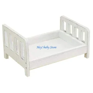 Crib miniature pour poupée bébé accessoire de jeu lit mini jouet peluche enfant chambre deco design moderne en bois blanc Crib miniature pour poupée bébé accessoire de jeu lit mini jouet peluche enfant chambre deco design moderne en bois blanc