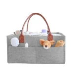 Panier de rangement en feutre pour bébé panier de rangement pour pépinière sac à couches pour nourrissons avec poignée portemouche à langer pour enfants grande poche  A