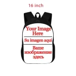 Personnalisez votre Logo/Image/nom sac à dos enfants sacs d&rsquo;école garçons filles noir sac de maternelle enfants Bookbag cadeau – 16 inch