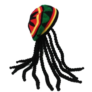 Déguisement bébé Costume de fête Hippie béret Rasta dreadlocks perruque style caraïbes Bob Marley accessoire culturel
