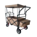 Poussette pliable utilitaire 2025 avec auvent plateau métal roues larges rangement détachable design moderne transport enfants