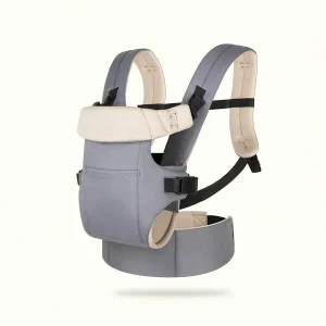 Portebébé ergonomique 1 pièce confortable lavable en machine double usage avant et arrière sangles réglables léger saisonnière libérer les mains maman bébé 02 ans style moderne couleur grise claire