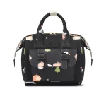 Sac à dos pour bébé imprimé dessin animé grand volume matériau durable antiéclaboussures style moderne sac d&rsquo;allaitement multifonctionnel