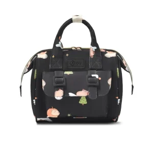 Sac à dos pour bébé imprimé dessin animé grand volume matériau durable antiéclaboussures style moderne sac d&rsquo;allaitement multifonctionnel