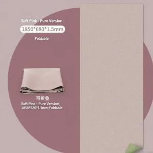 Tapis de yoga portable pliable soft pink pour yoga méditation exercices domicile extérieur matériau écofriendly durable tapis pliable ultra compact