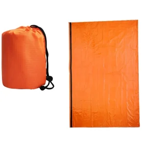 Sac de couchage d’urgence bébé couverture thermique Mylar imperméable sac survie randonnée camping orange Sac de couchage d’urgence bébé couverture thermique Mylar imperméable sac survie randonnée camping orange