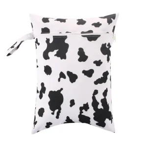 Sacs à langer réutilisables étanches design vache natation sport double poches lavable 30x40cm  Style C