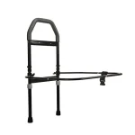 Support trampoline ajustable en hauteur pieds en caoutchouc structure métallique noire compatible extérieur robuste et durable pour enfants et adultes