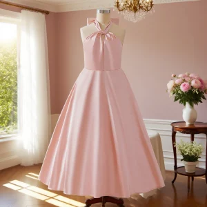 Robe de princesse à fleurs pour filles style européen et américain robe de fête en polyester et viscose