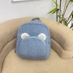 Sac à dos peluche oreilles mignonnes bébé garçon fille école maternelle hiver doux personnalisable qualité premium