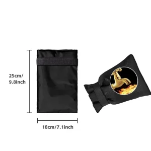 Housse de robinet extérieur antigel manchon isolant protection hiver 18x25cm tissu noir fermeture élastique