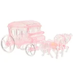 Coffret cadeau mariage princesse chariot en plastique jouet poussette miniature accessoire décoration chambre bébé cadeau naissance ou mariage rose