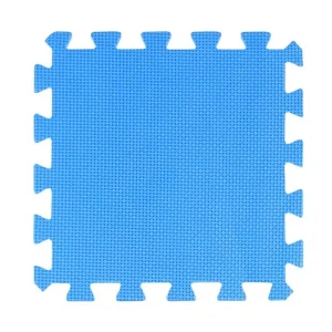 Tapis de jeu en mousse EVA modulaire antiglisse sécuritaire pour bébé salle de sport et intérieur  Carreaux puzzle bleu