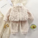 Ensemble vêtements bébé en flanelle doux confort et sécurité pour enfants 15 ans poussette et quotidien