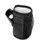 Support téléphone universel étanche poussette bébé portable pratique style moderne matériau Oxford velcro sécurisé noir compact