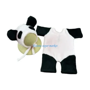 Costume bébé panda doux tenue déguisement confortable pour nouveauné cadeau anniversaire fille blanc et noir