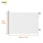 PANGDUpunBaby-Barrière de sécurité pour enfants, barrière de sécurité en maille pour chiens et animaux de compagnie – White 300cm