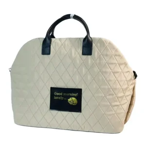 Sac à dos voyage pour animaux de compagnie sac à main nylon pour chats et chiens protection voyage design moderne style élégant beige