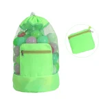 Sac à dos enfants filet vert plage Loisirs sport poche intégrée rangement balles jouets