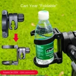 Portegobelet pliable pour poussette bébé rotatif noir portable sécurisé compatible bouteilles 8cm design moderne facile à utiliser