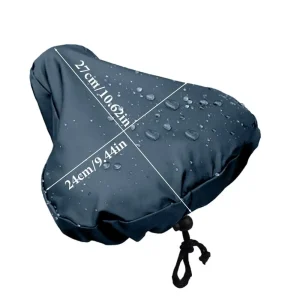 Housse protection pluie siège vélo imperméable coussin antipoussière cordon serrage bleu marine