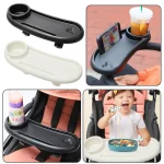 Plateau poussette universel bébé support téléphone et tasse 2 en 1 design moderne pratique et sécurisé