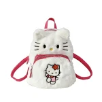 Sac à dos Hello Kitty pour enfants design mignon sac à dos à bandoulière tissu doux accessoires enfants école sorties