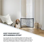 Porte chien en maille pliable portable sécurisée design moderne noire antidérapante Easy Poussette