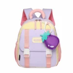 Sac à dos scolaire pour enfants design moderne couleurs pastel bretelles ajustables poches pratiques sac d&rsquo;école maternelle primaire pour filles garçons