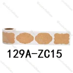 Étiquettes autocollantes ovales en kraft rouleau de 120 pièces DIY organisation étiquetage déco multicolore multifonction