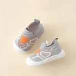 Chaussures bébé antidérapantes respirantes maille caoutchouc semelle Pantoufles enfants fille garçon