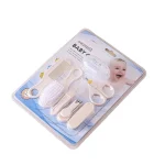 Kit bébé soins essentiels 7 pièces brosse à dents tondeuse coupeongles anneau de dentition sécurité hygiène qualité premium pratique