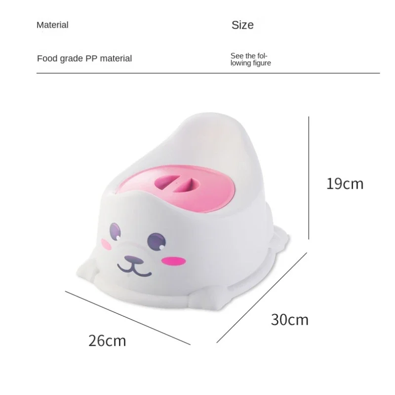 Pot de Toilette Portable pour Bébé Design Mignon Phoque Facile à Nettoyer Potties Enfants Couvercle Amovible