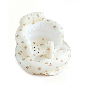 Canapé gonflable ours bébé portable siège apprentissage chaise bain tabouret sécurité design enfant PVC doux drainage facileปลอดภัย pour bébé