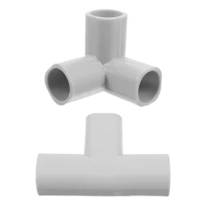 Joint stabilisateur en T pour parc de jeu bébé en plastique gris Joint stabilisateur en T pour parc de jeu bébé en plastique gris