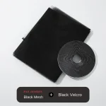 Filet antimoustiques noir en maille polyester avec sangle Velcro noire fixation universelle usage intérieur et extérieur camping DIY protection insectes