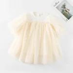 Robe bébé fille en tulle manches bouffantes princesse occasion spéciale 17 ans style floral romantique cérémonie mariage