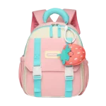 SMARTTIP Sac à dos école enfants style ludique fermeture éclair grande capacité confortable couleur rose pâle